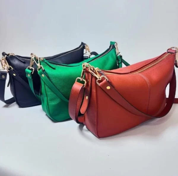 Bolso Ziba Mediano en cuero vacuno cerámico