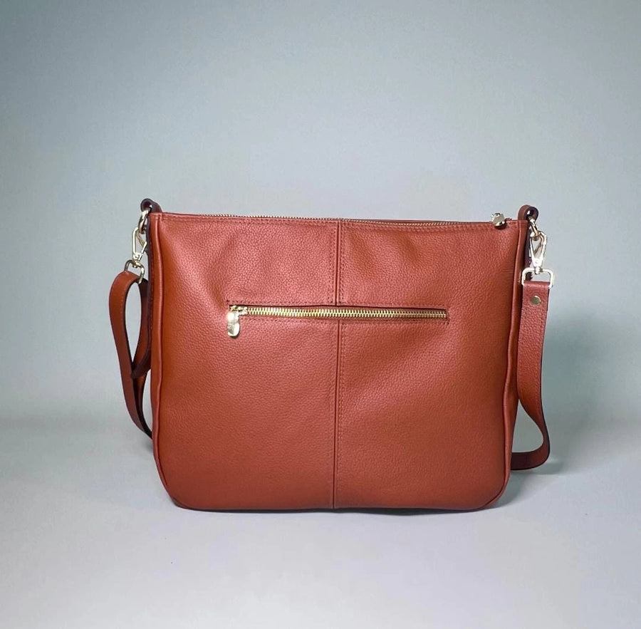 Bolso Ziba Grande en cuero vacuno cerámico