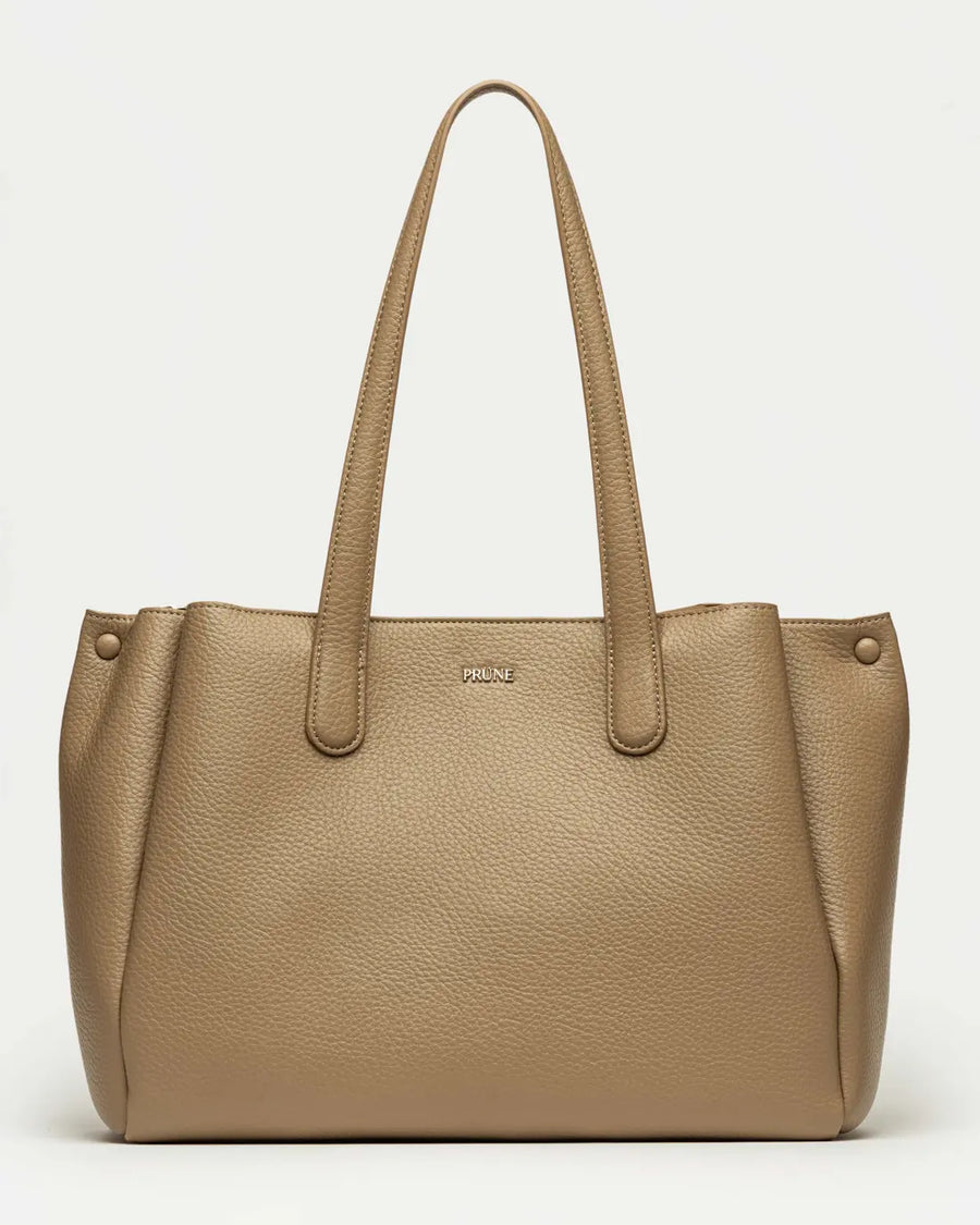 Shopper Erin en efecto cuero graneado taupe