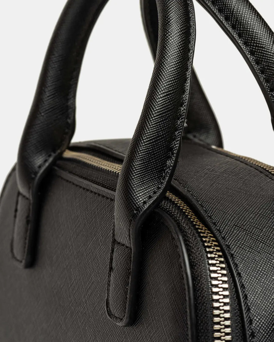 Cartera de mano New Penny en efecto cuero zaffiano negro