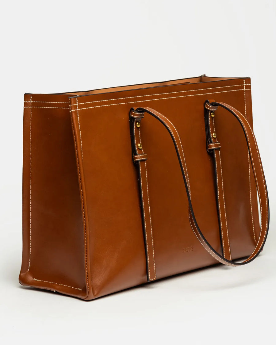Shopper Louise · Efecto Cuero Liso · Tabaco — foto 3