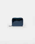 Billetera New Glam en efecto cuero charol azul
