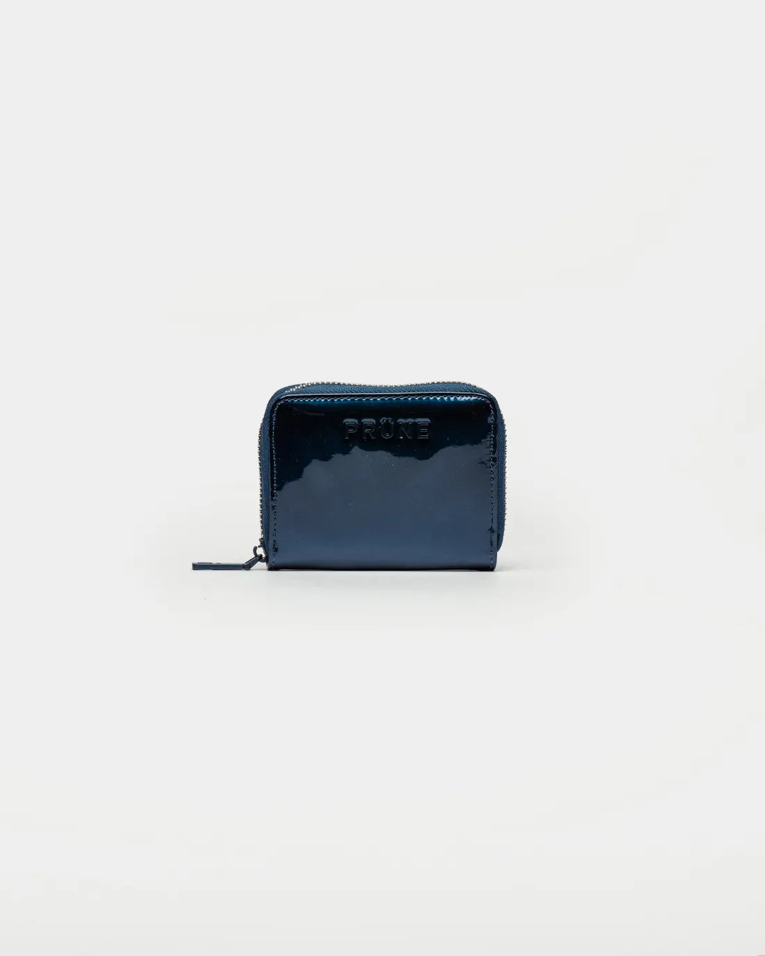 Billetera New Glam en efecto cuero charol azul