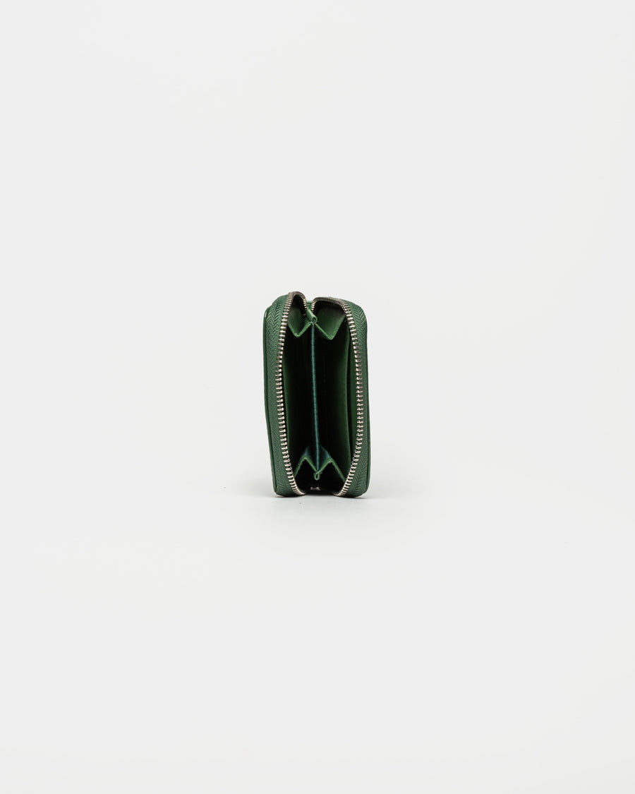 Billetera New Glam en efecto cuero charol verde