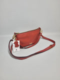 Bandolera Marsella en cuero vacuno rojo