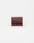 Billetera Marga en cuero graneado burgundy