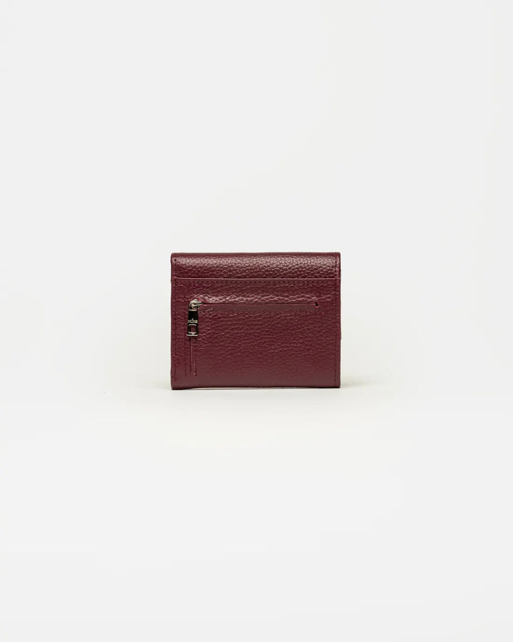 Billetera Marga en cuero graneado burgundy