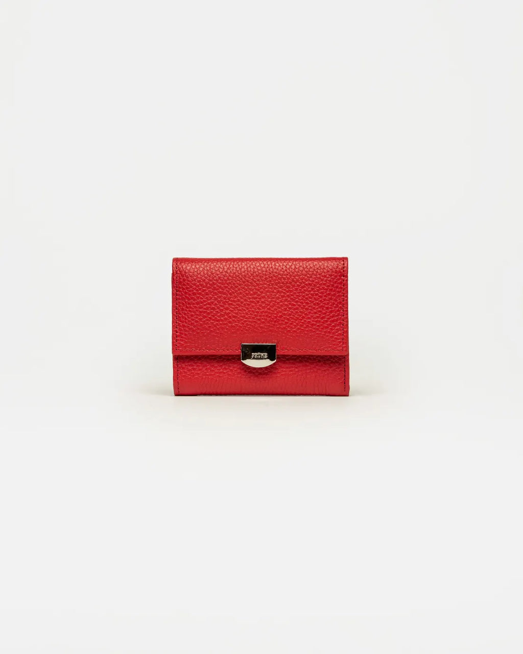 Billetera Marga en cuero graneado rojo