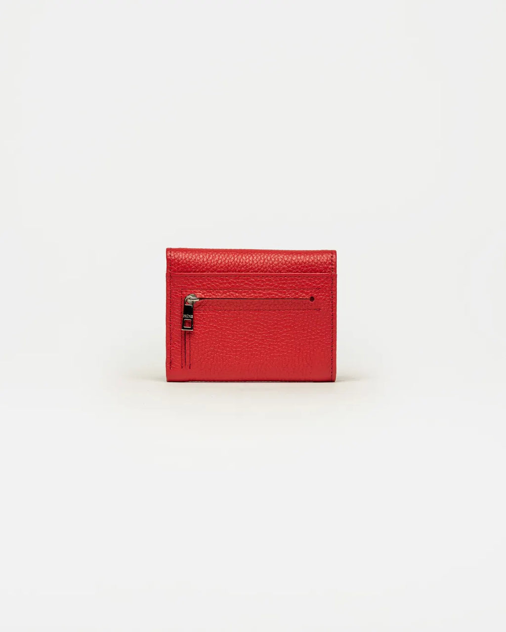 Billetera Marga en cuero graneado rojo