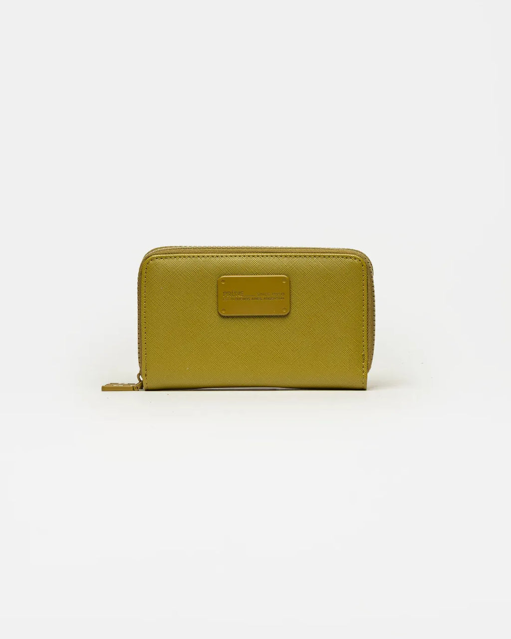 Billetera Penny en efecto cuero saffiano metalizado verde