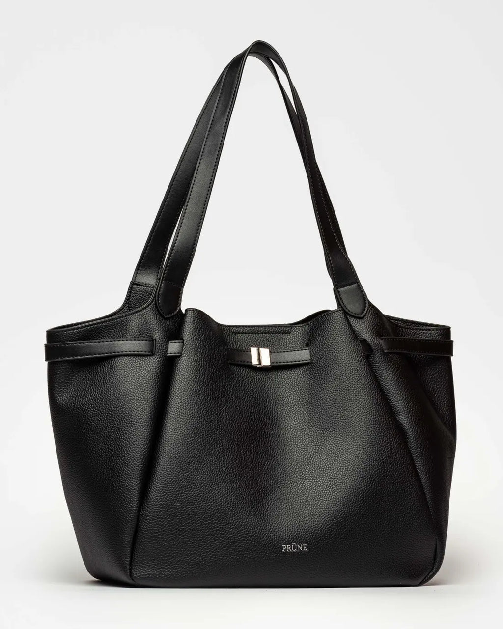 Bolso Marble en efecto cuero graneado negro