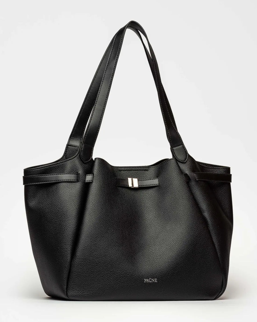 Bolso Marble en efecto cuero graneado negro