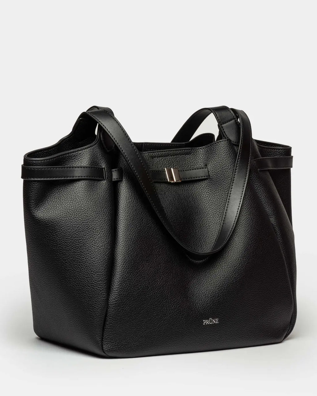 Bolso Marble en efecto cuero graneado negro
