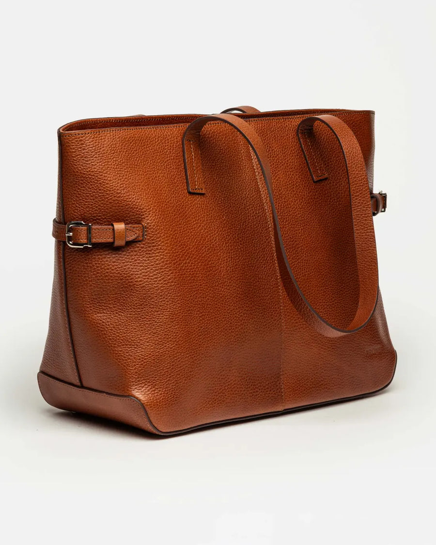 Bolso Sophie en cuero curtido natural cuoio