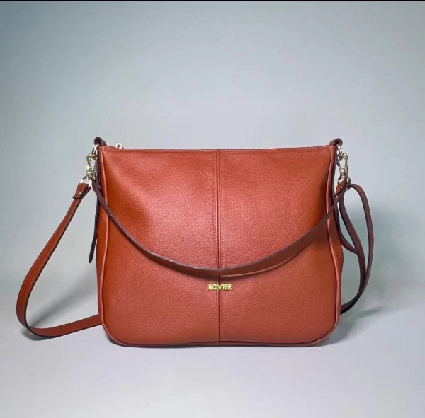 Bolso Ziba Grande en cuero vacuno cerámico