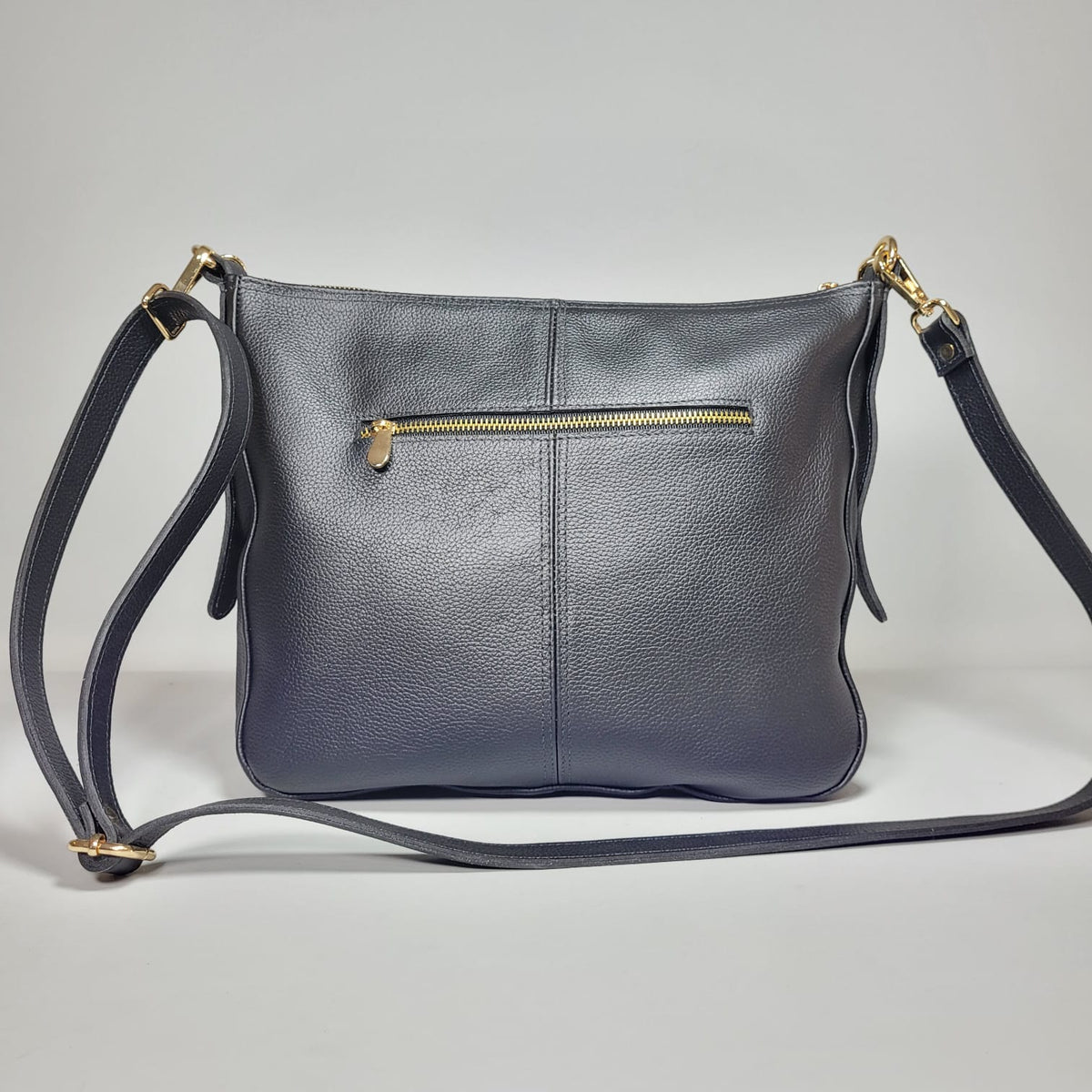 Bolso Ziba Grande en cuero vacuno negro