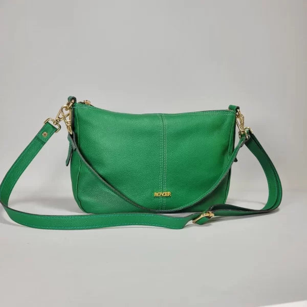Bolso Ziba Mediano en cuero vacuno verde