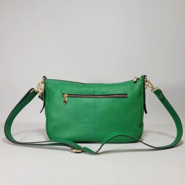Bolso Ziba Mediano en cuero vacuno verde