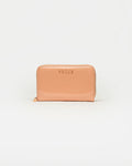 Billetera New Glam en efecto cuero charol rosa