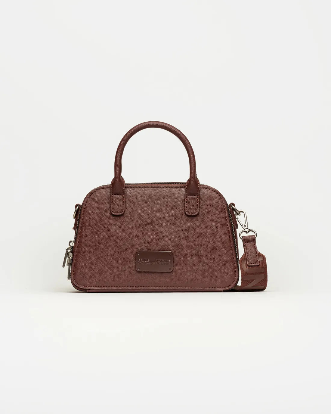 Cartera de mano New Penny en efecto cuero zaffiano burgundy