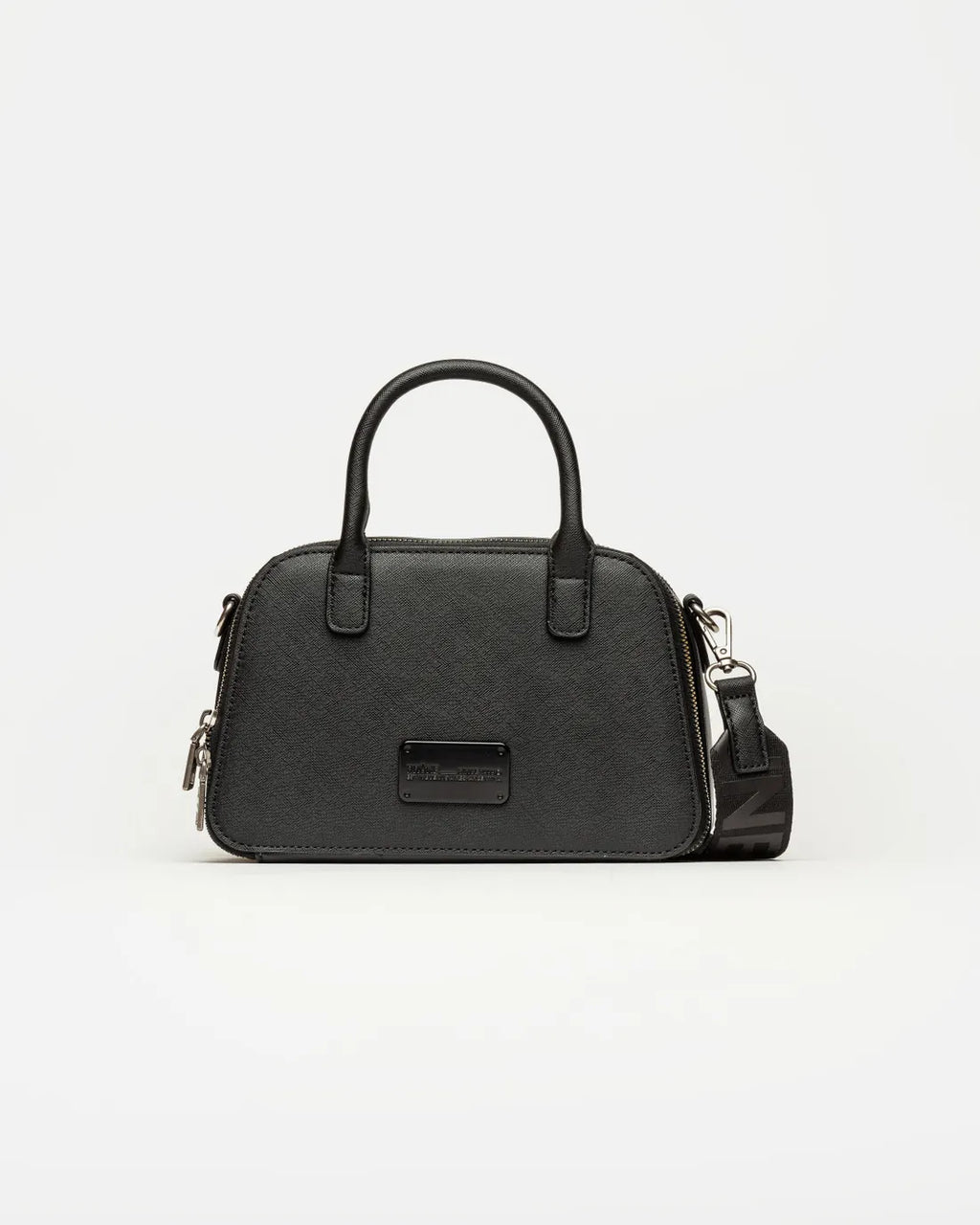 Cartera de mano New Penny en efecto cuero zaffiano negro