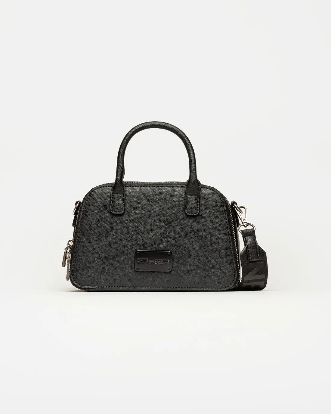 Cartera de mano New Penny en efecto cuero zaffiano negro