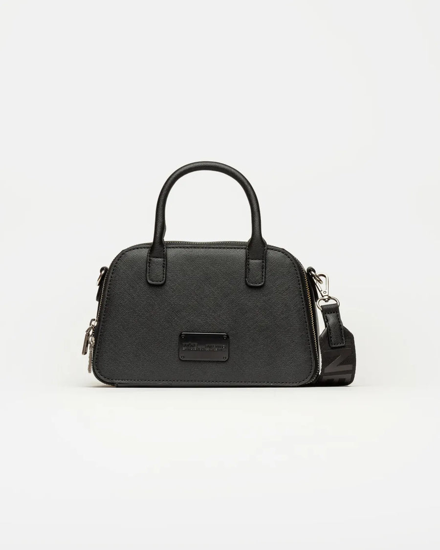 Cartera de mano New Penny en efecto cuero zaffiano negro