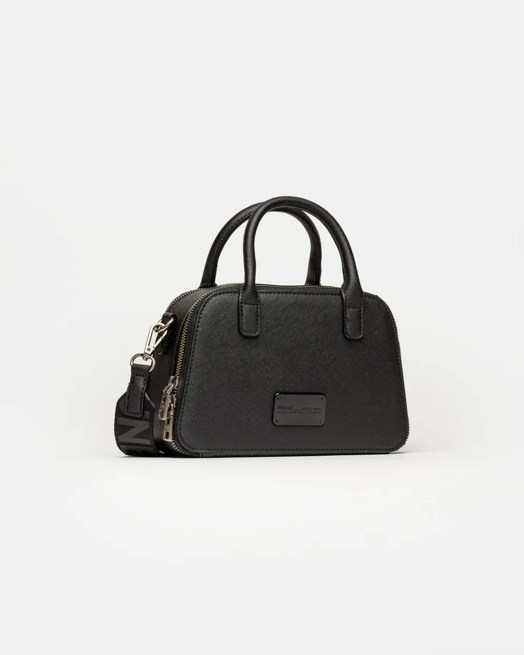 Cartera de mano New Penny en efecto cuero zaffiano negro