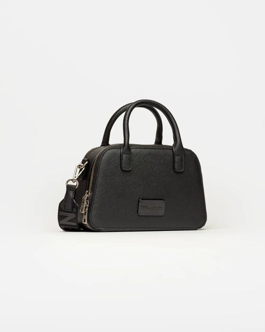 Cartera de mano New Penny en efecto cuero zaffiano negro