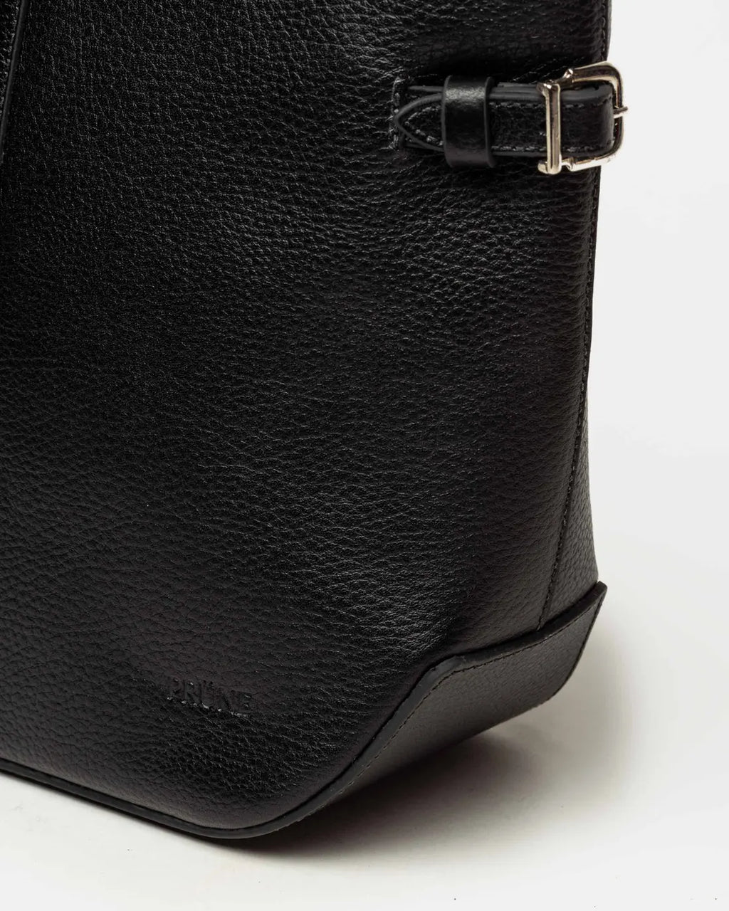 Morral Sophie en cuero curtido natural negro