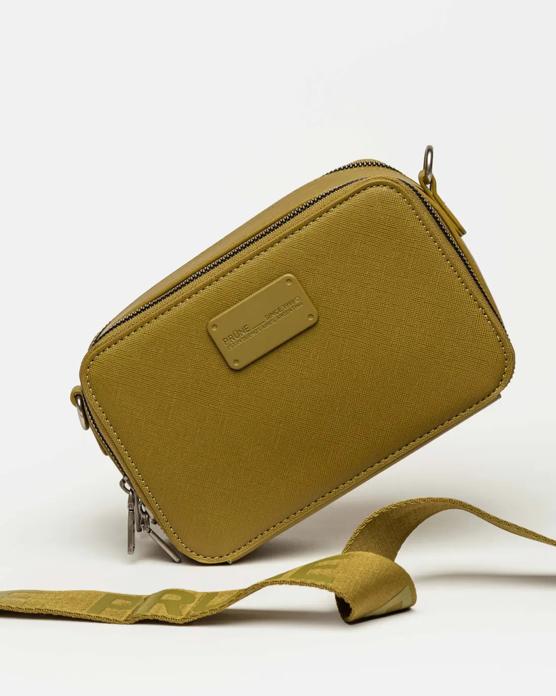 Mini bag New Penny en efecto cuero zaffiano verde pistacho