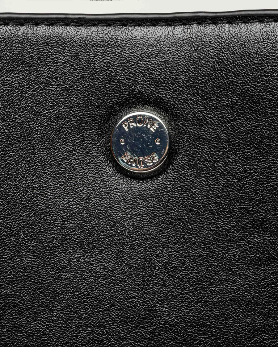 Shopper Raix en efecto cuero liso negro