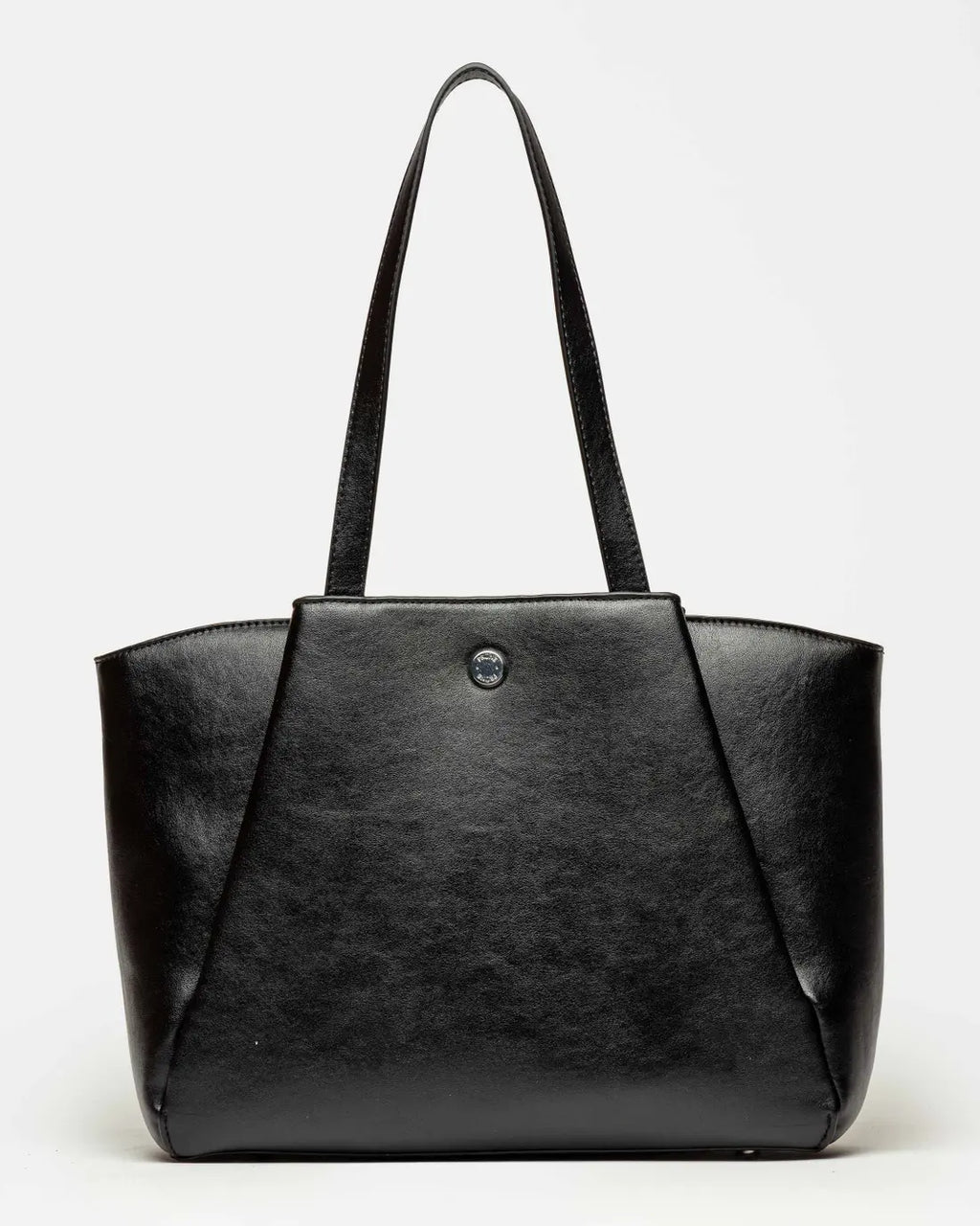 Shopper Raix en efecto cuero liso negro