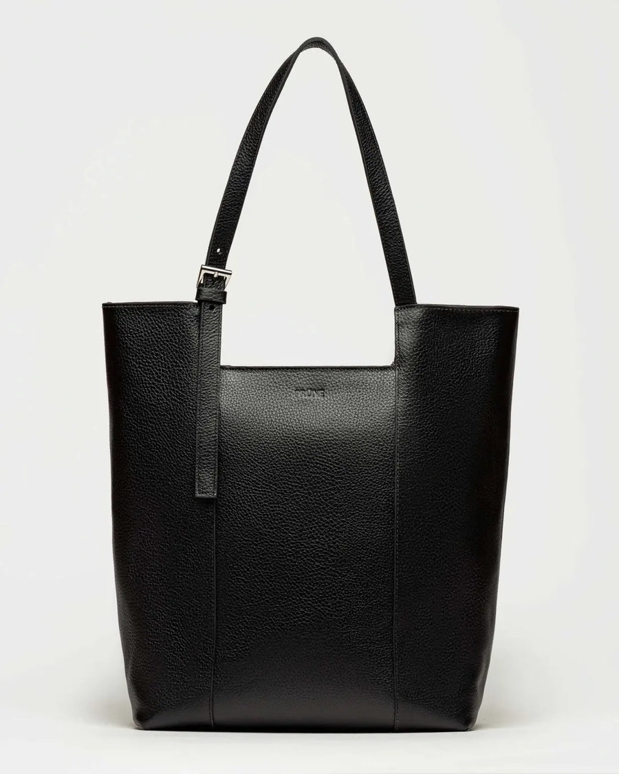Shopper The Icon en cuero liso negro