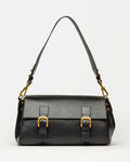 Cartera al hombro Elise · Cuero Snake Bitono · Negro — foto 1