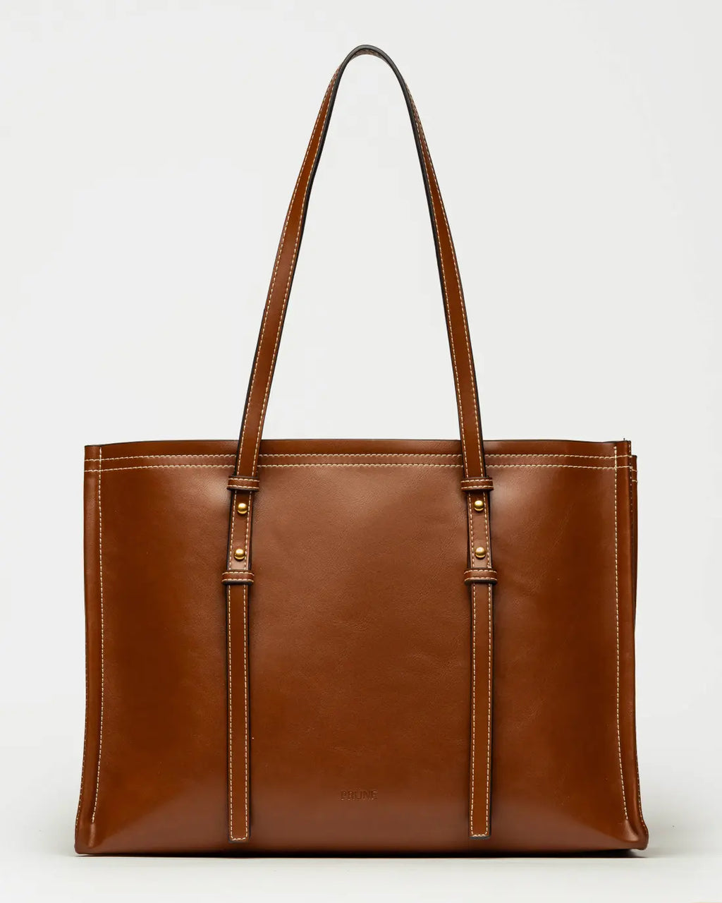 Shopper Louise · Efecto Cuero Liso · Tabaco — foto 1